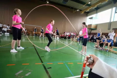 Der TV Waldmohr III trat in der Diszplin Double Dutch Speed Sprint an.