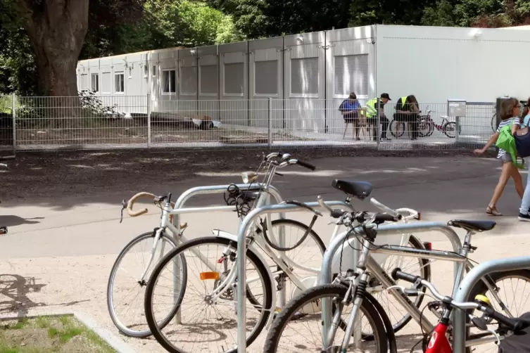 Eine 2016 errichtete Containeranlage für Flüchtlinge in Landau. 