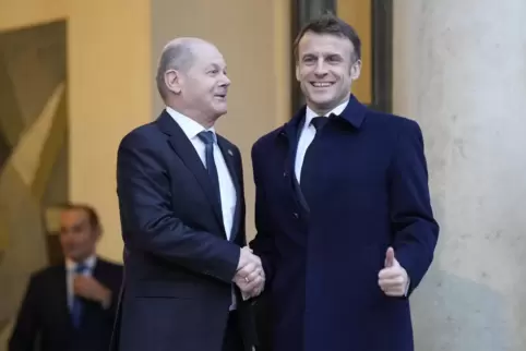 Nicht immer ein Herz und eine Seele: Kanzler Olaf Scholz und Präsident Emmanuel Macron. 