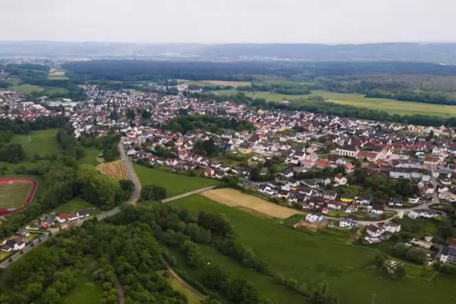 Schönenberg-Kübelberg aus der Vogelperspektive.