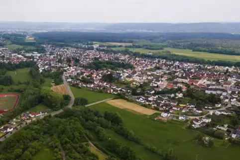 Schönenberg-Kübelberg aus der Vogelperspektive.