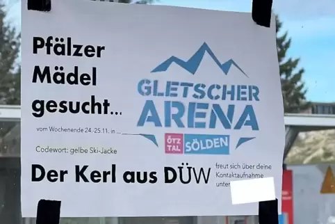 Die Methode ist alt, das Anliegen zeitlos: Per Aushang hat eine Wachenheimer eine Frau gesucht.