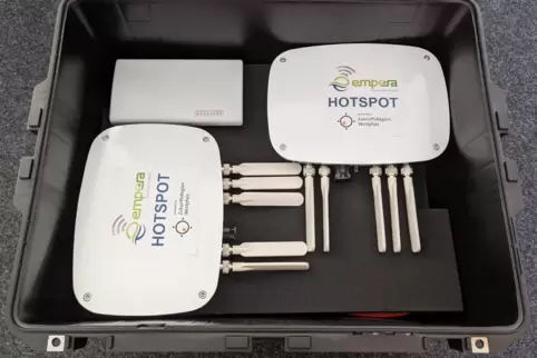 In dem Koffer ist alles für mobiles Internet parat. 