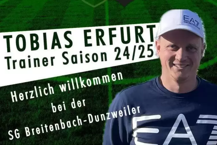 Tobias Erfurt übernimmt ab dem Sommer als Trainer bei der der SG Breitenbach-Dunzweiler.