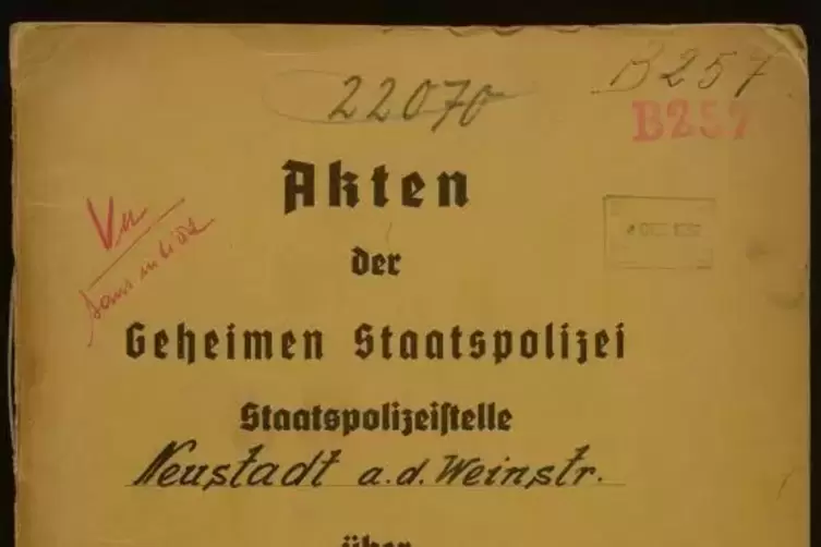 Gestapo-Akte: Alois B&uuml;hl wurde beobachtet.