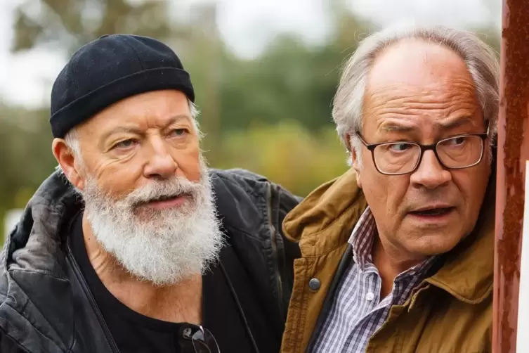 Mit Bill Mockridge (links) ist der Schauspieler Hartmut Volle erneut in der Fernsehserie „Rentnercops“ zu sehen. Die neue Staffe