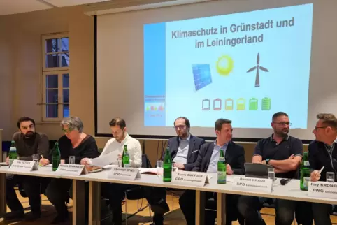 Beim Diskussionsabend mussten sich Kommunalpolitiker die Frage gefallen lassen, ob sie den Klimaschutz wirklich wollen. 