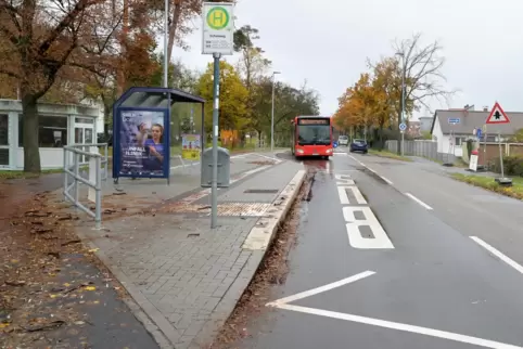 Busverkehr: Haltestelle in Speyer-Nord. 