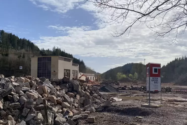 Ein Blick auf das jetzt schornsteinfreie Gel&auml;nde. 