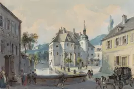 Diese Ansicht des Casimirianums in Neustadt schuf der Künstler Richard Höfle 1856 als Aquarellvorlage die dritte Auflage des Buc