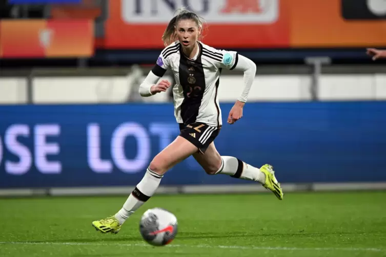 Jule Brand im Nationaltrikot. 