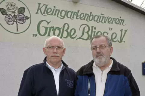 Der damalige Vorsitzende Karl-Heinz Kleinlein (links) und Mitglied Ludwig Lorch, für 40 Jahre Mitgliedschaft geehrt, im März 201