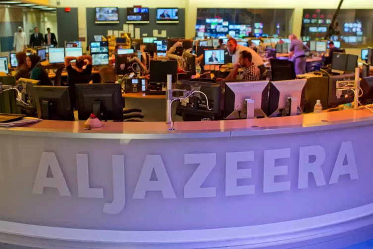 Newsroom des Senders Al-Jazeera am Hauptsitz in Doha (Katar).