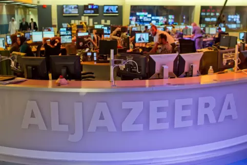 Newsroom des Senders Al-Jazeera am Hauptsitz in Doha (Katar).