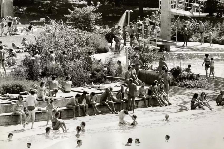 An heißen Tagen ist das Freibad seit jeher erste Anlaufstelle in Bad Dürkheim.