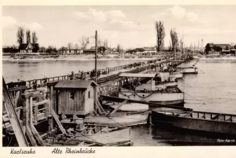 Die alte Rheinbrücke bei Wörth. Nur ein Foto aus dem wachsenden Bestand des Heimatvereins Fokus. 