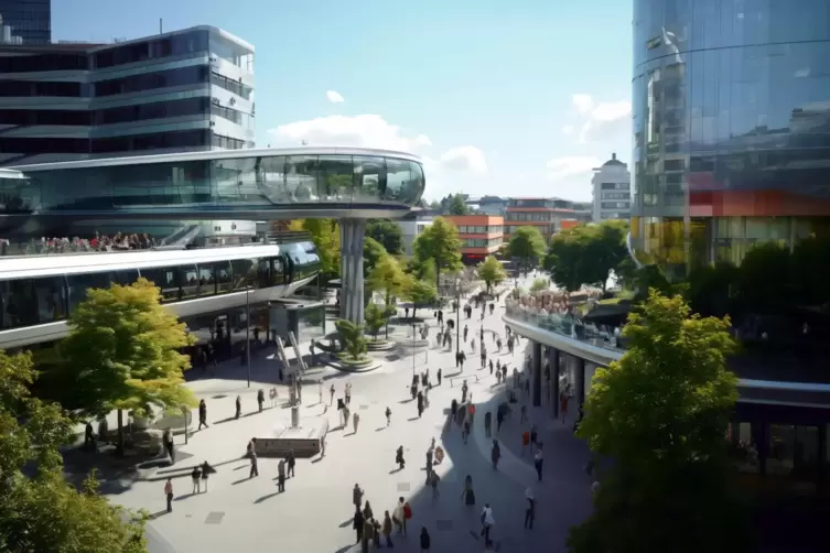 So könnte sich die Marketinggesellschaft Lukom den Berliner Platz in Zukunft vorstellen. 