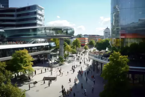 So könnte sich die Marketinggesellschaft Lukom den Berliner Platz in Zukunft vorstellen. 