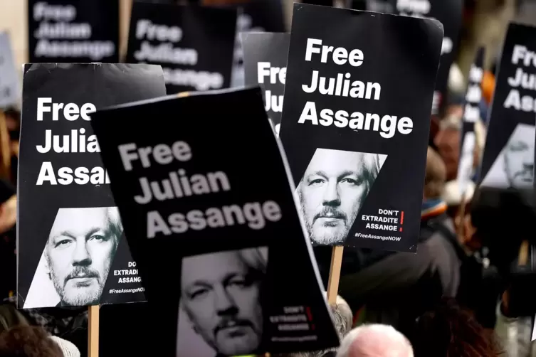 Im März gab es in London Demonstrationen für die Freilassung Julian Assanges.