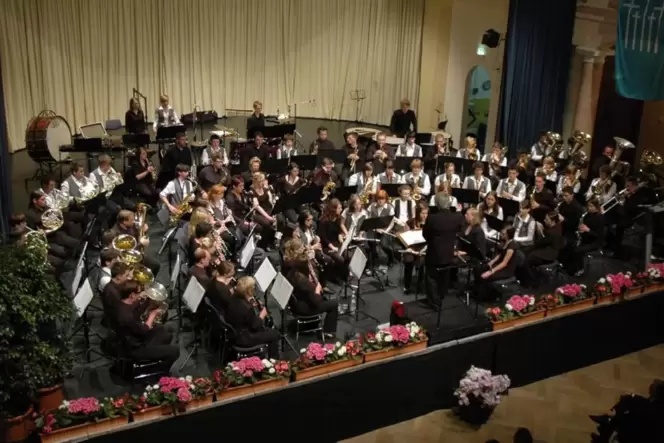 Das Sinfonische Orchester der Moosalbtaler Blasmusik. Die Proben für das Jubiläumskonzert laufen auf Hochtouren.
