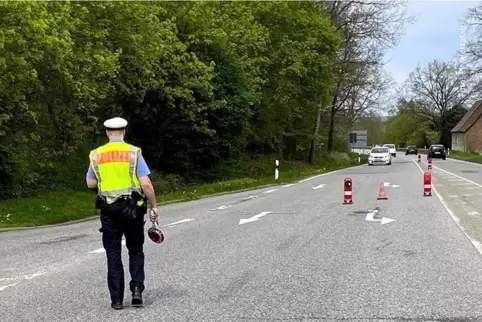 Kontrollstelle zwischen Mehlingen und Sembach. 