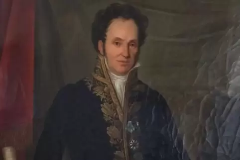 Johannes Birnbaum auf einem Ölgemälde von 1817. Der Maler ist unbekannt. Das Bild hängt in der Ortsverwaltung Queichheim. 