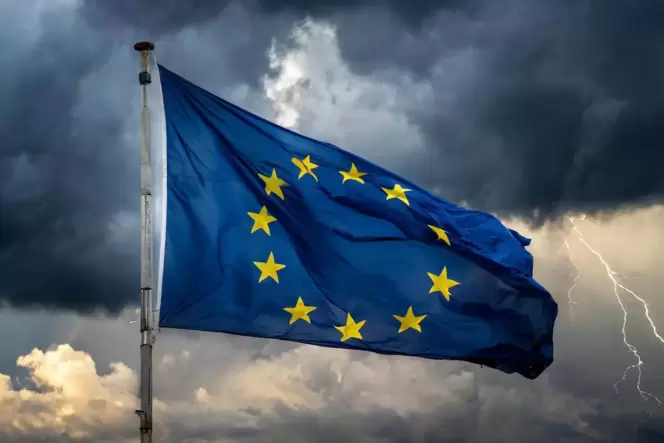 Bietet wenig Grund für zu viel Euphorie unter deutschen Grenzanwohnern: die Flagge der Europäischen Union als Zeichen für Europa