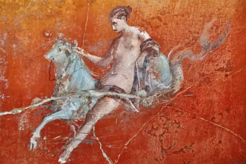 Die Entführung der Europa auf einem altrömischen Fresko bei Neapel lässt sich auch positiv münzen: Sie packt den Stier bei den H