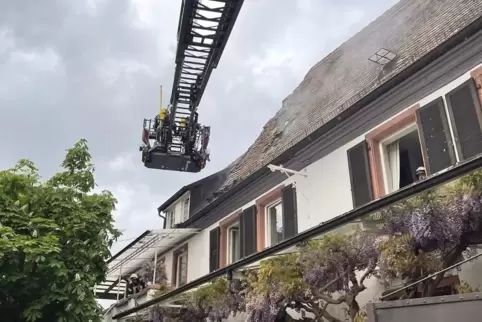 In Rhodt unter der Rietburg waren 45 Wehrleute im Einsatz.