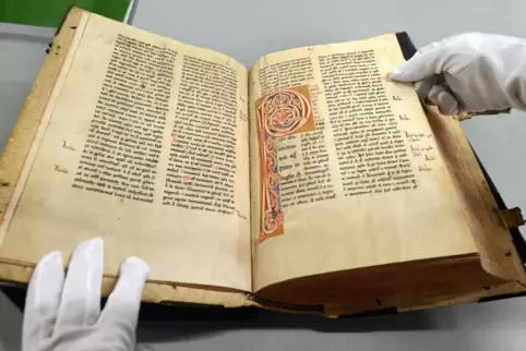 Landesbibliothek Speyer, Handschrift, Petrus Lombardus, Glossatura mair super epistolas, zweite Hälfte des 12. Jahrhunderts
