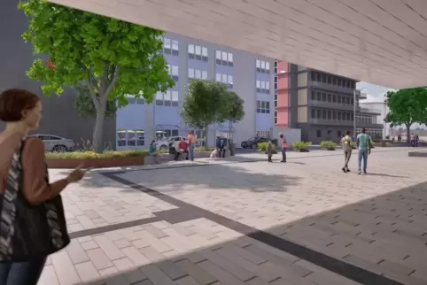 Diese Aussicht soll sich beim Verlassen des Bahnhofsgebäudes nach Vorstellung der Planer künftig bieten
