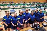 Die Tischtennis-Mädchenmannschaft des Zweibrücker Hofenfels-Gymnasiums hat als Landessieger beim Bundesfinale von „Jugend traini