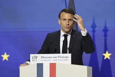 Mahnende Worte: Emmanuel Macron.