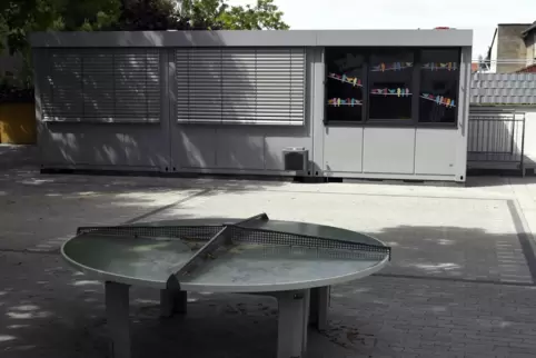 Ein Container für eine Grundschulklasse. In Bobenheim-Roxheim wird mit solchen Mobilräumen bald eine komplette Realschule mit üb