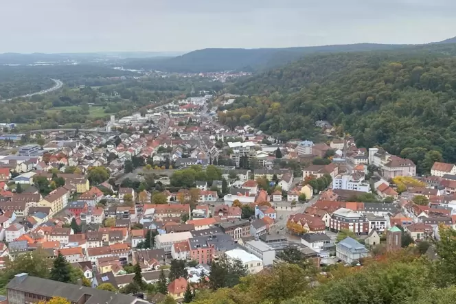 Blick vom Bismarckturm auf die Sickingenstadt: In Landstuhl gibt es bei der Wahl des Stadtbürgermeisters ein Duell zwischen zwei