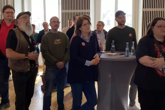 Tadano-Betriebsratsmitglieder beim Maiempfang im Zweibrücker Herzogssaal.