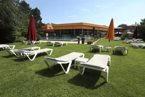 Ein Blick in den Thermen-Garten. 