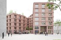 Öffnung zum Berliner Platz hin: So hat das Architekturbüro Max Dudler das Bürogebäude am Berliner Platz für den Projektentwickle