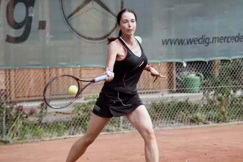 Spitzenspielerin der Damen 40: Andrea Groß.