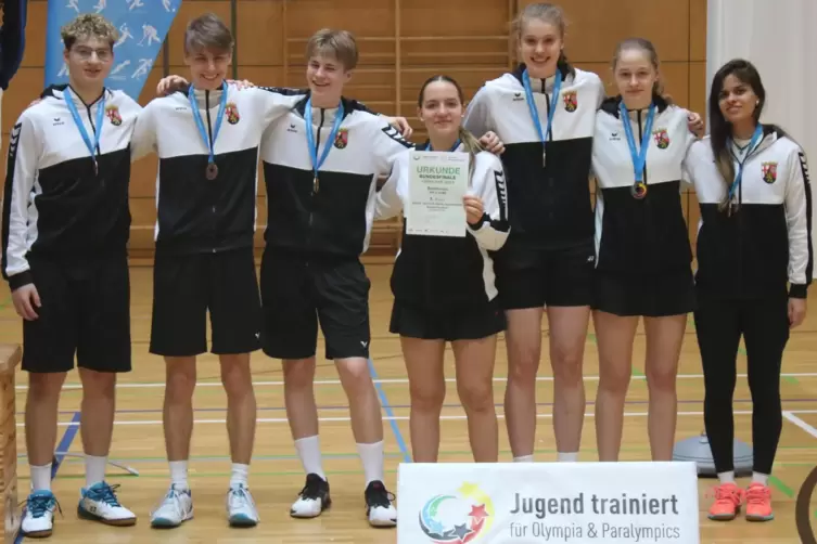 Das Bronze-Team des HHG beim Bundesfinale in Berlin. 