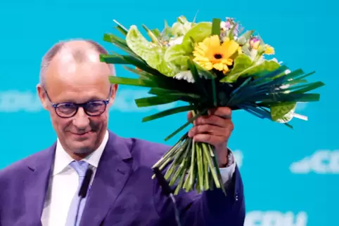 Wiedergewählt: CDU-Chef Friedrich Merz erhielt knapp 90 Prozent der Delegiertenstimmen.