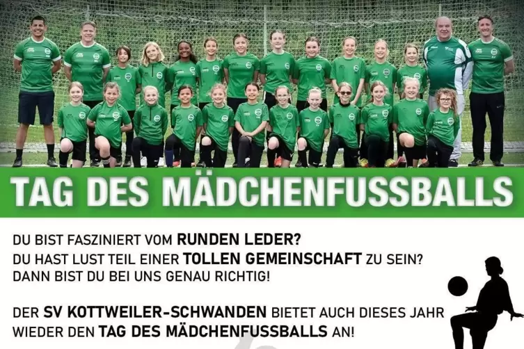 Mit diesem Plakat wirbt der SV Kottweiler-Schwaden für den Tag des Mädchenfußballs. 