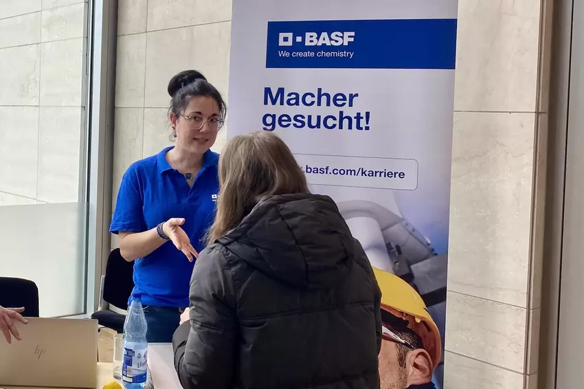 Auch die BASF war mit einem Stand vertreten.