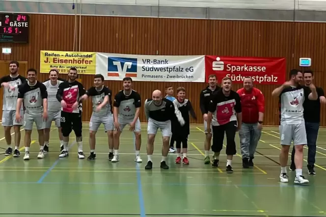 So jubelten Thaleischweilers Handballer nach dem »Finale«.