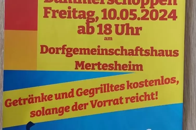 Diese Flyer der AfD wurden eine Woche vor der Veranstaltung ausschlie&szlig;lich in Mertesheimer Haushalten verteilt. 