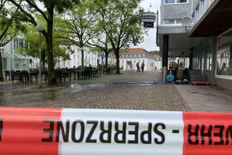 Sperrung Innenstadt Zweibr&uuml;cken wegen Unwetter