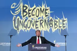 Trump spricht auf der Libertarian National Convention im Washington Hilton in Washington. 