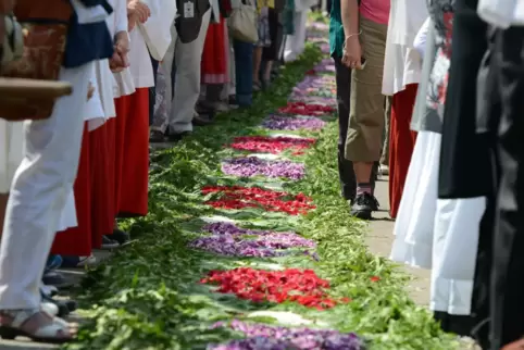 Blumenspenden für die floralen Teppiche können in Eppstein am Mittwoch an der Cyriakus-Kirche abgegeben werden.
