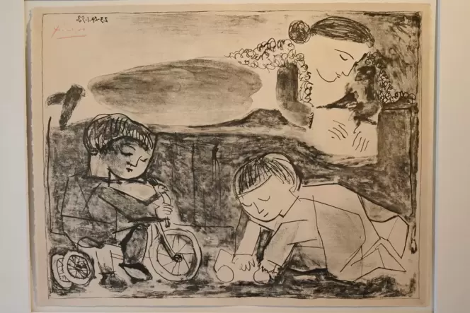 Picasso: »Les jeux et la lecture« heißt diese Lithografie von 1953.