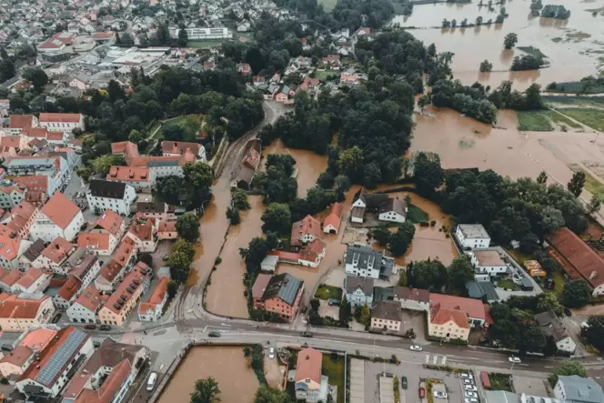 Hochwasser in Bayern - Abensberg